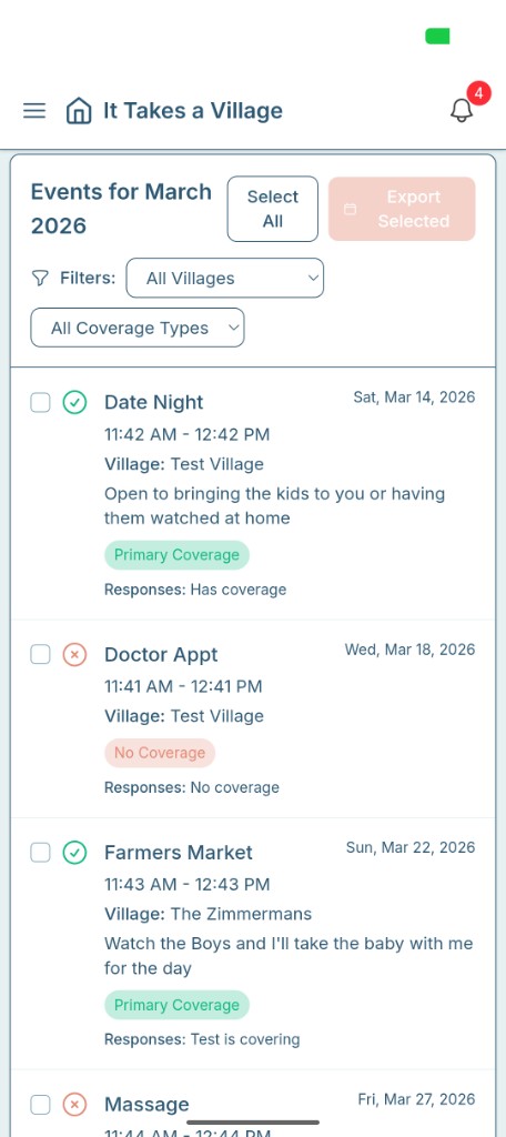 All your villages in one place